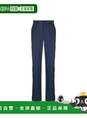 香港直邮Loewe 海军蓝色细条纹长裤 H2282770IB罗意威休闲裤