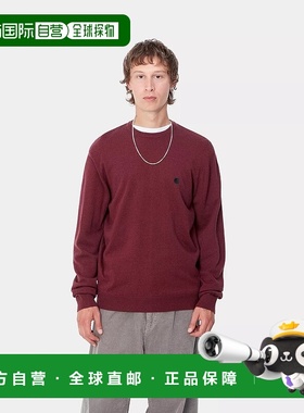 自营欧洲直邮Carhartt Wip 男士红色羊毛/尼龙毛衣经典