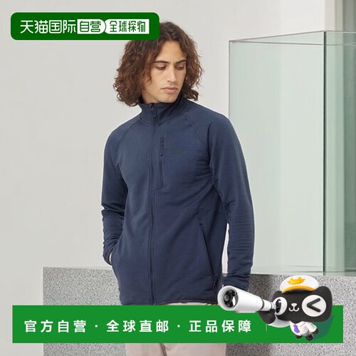 自营Salomon Sntial男士夜蓝色聚酯萨洛蒙抓绒衣拉链外套夹克