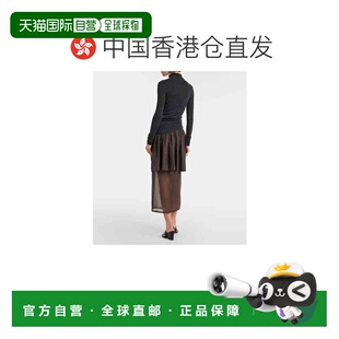 SK1065LF1520 垂褶半透视真丝中长半身裙 香港直邮Lemaire 女士