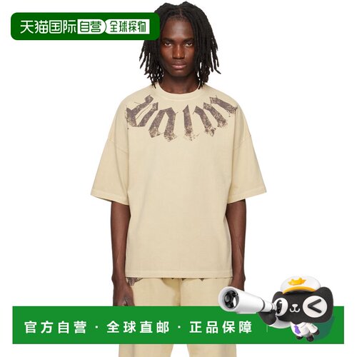 1h可退 香港直邮Palm Angels 棕榈天使 男士 米色 Big Neck Logo