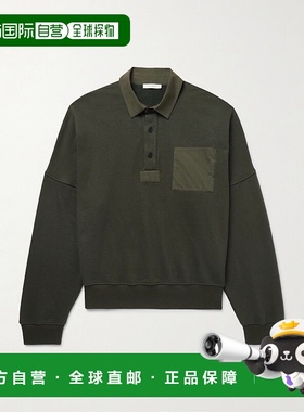 1h可退 香港直邮The Row 男士 长袖Polo衫 611K628 green绿色 舒
