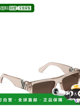 自营1h可退 欧洲直邮LV路易威登 Flower男士棕色醋酸纤维方形太阳