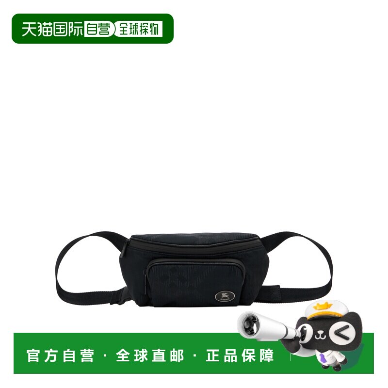 1h可退 香港直邮BURBERRY 男士腰包 81072561 AW2025 黑色 拉链腰