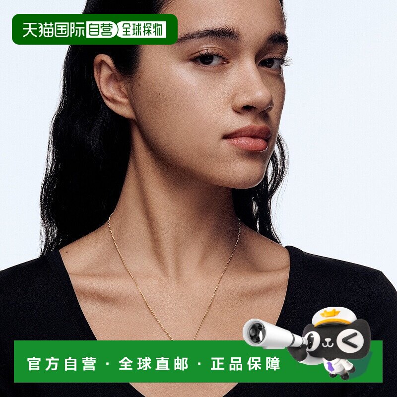 自营1h可退 欧洲直邮LV路易威登 Damier金色黄金吊坠项链男女通用