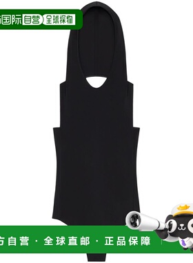 1h可退 香港直邮Courreges 女士 连帽连体衣 424JBD108PL0159BLAC