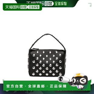 1h可退 香港直邮KHAITE 女士 小号铆钉单肩包 H2032798 black黑色