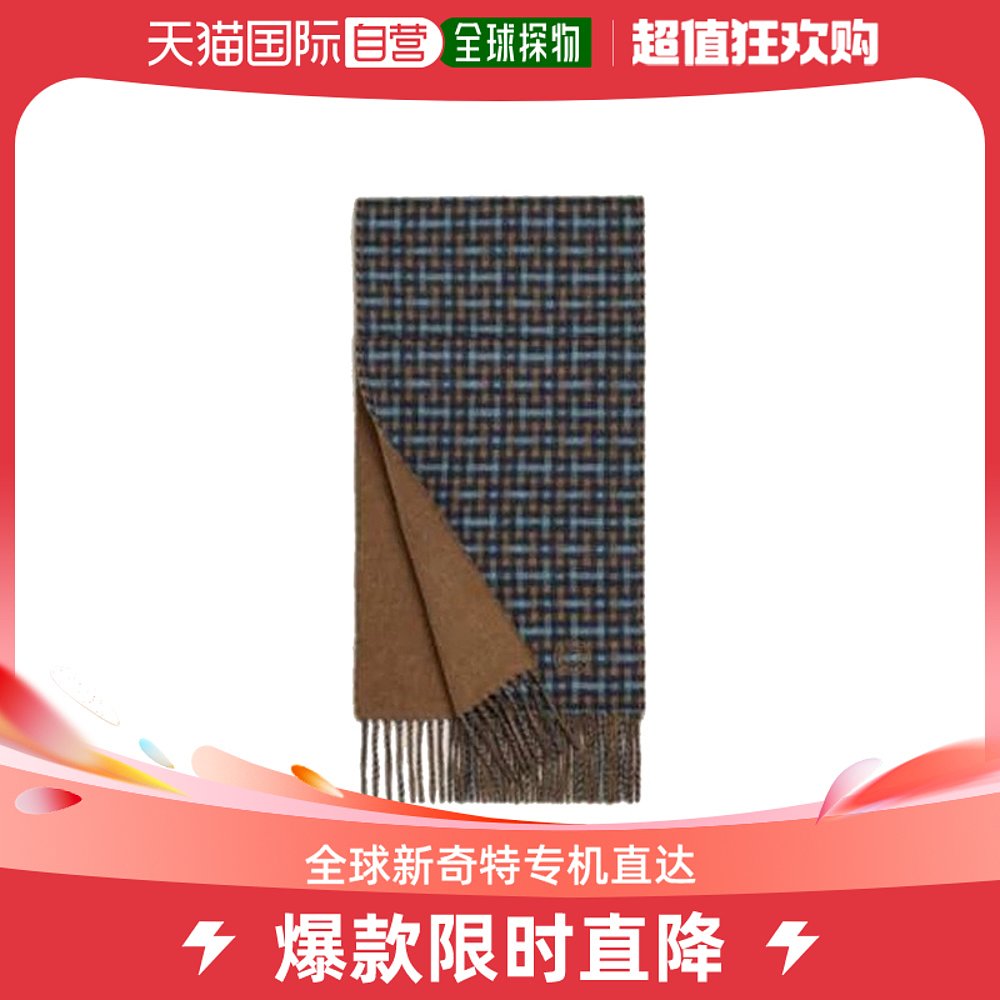 欧洲直邮Hermes爱马仕女士围巾印花舒适刺绣保暖流苏绒线经典休闲