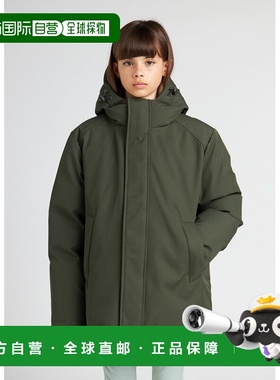 欧洲直邮Pyrenex Mika儿童深卡其色派克大衣羽绒针织外套