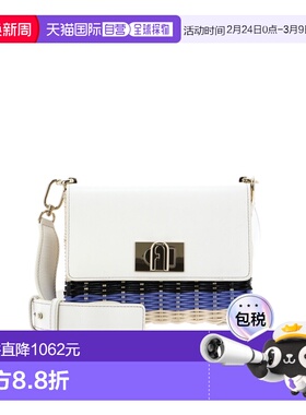 1h可退 香港直邮FURLA 芙拉 女士 1927 徽标柳编肩包 WB00580BX06