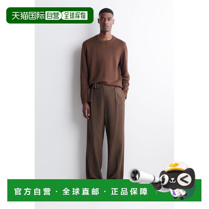 自营欧洲直邮COS 男士黑色皮革角斗士凉鞋图片