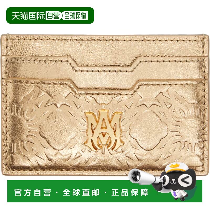 香港直邮AMIRI 男士 金色 MA Quad Foil 卡包 AMHASL1008