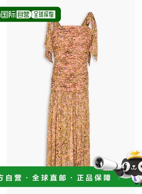 香港直邮FARM RIO 女士 褶裥印花乔其纱中长连衣裙 316415STARFRU
