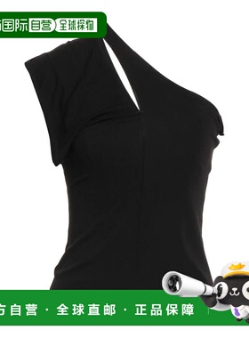 香港直邮Courreges 女士 单肩上衣 black黑色 舒适时尚
