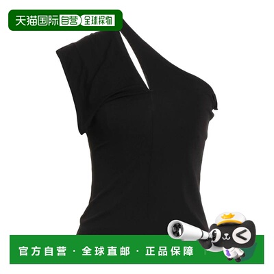 香港直邮Courreges 女士 单肩上衣 black黑色 舒适时尚