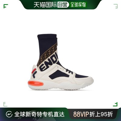 香港直邮FENDI 19SS logo高帮袜式运动鞋 Men