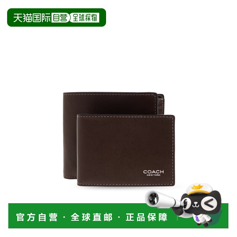 1h可退 香港直邮COACH 男士钱包 CY9110MPL CO 棕色 Leather wall