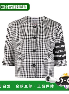 1h可退 香港直邮Thom Browne 汤姆 布朗 女士 格子 CRISPY LINEN