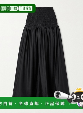 1h可退 Self-Portrait 女士 抽褶棉缎中长半身裙 RS26212长裙