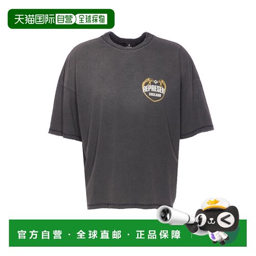 1h可退 欧洲直邮Represent 男士T恤 MLM10017104 SS2026 黑色 Rep