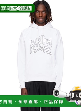 1h可退 香港直邮Sacai 男士 白色 geoff sacai 系列印花连帽衫 26