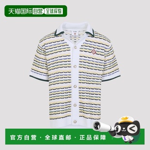 1h可退 香港直邮Casablanca 男士 多色褶裥缝线棉质衬衫 MSP26KW1