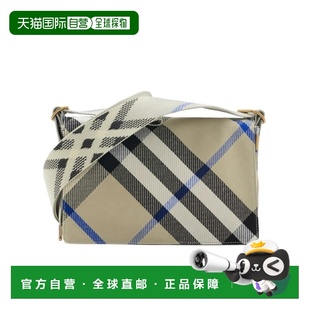 1h可退 香港直邮BURBERRY/博柏利 25FW Trench格纹翻盖斜挎包 Men