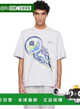 1h可退 香港直邮Casablanca 男士 灰色 Flaming Tennis Ball Over