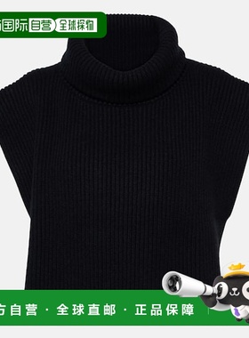 1h可退 香港直邮The Row 女士 Eppie 罗纹针织羊绒领毛衣