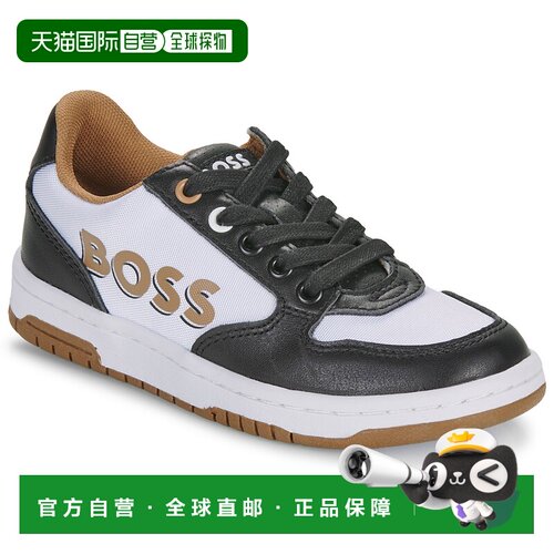 欧洲直邮BOSS 男孩 CASUAL J50861 低帮板鞋 黑色