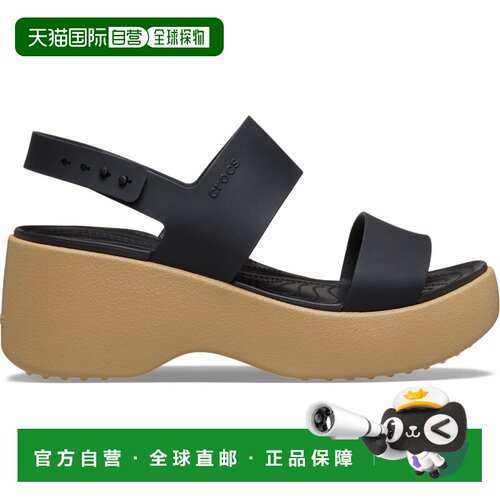自营欧洲直邮Crocs卡骆驰 Brooklyn女士Matlite™双带坡跟凉鞋