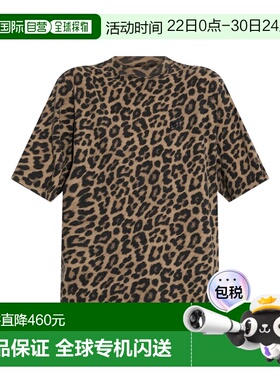 1h可退 香港直邮ANINE BING 女士 AVI T恤 A0811154MTL59LEOPARD