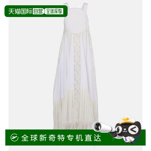 不对称蕾丝边棉质长款 1h可退 女士 香港直邮LOEWE 连衣裙 罗意威