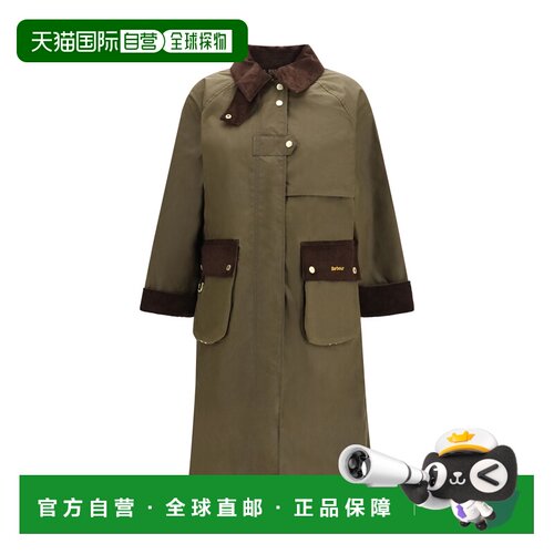 香港直邮barbour 巴伯尔 女士 打蜡大衣 LWX1570 green绿色 舒适
