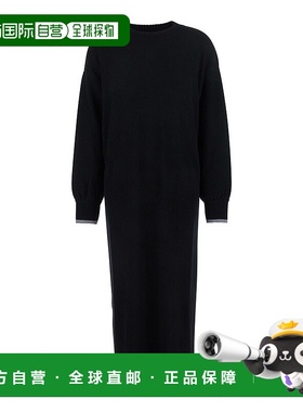 1h可退 香港直邮Pinko 品高 女士 'Puerto Rico' 黑色圆领侧边单