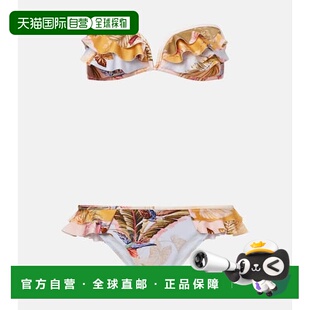 1h可退 香港直邮ZIMMERMANN 女士 Ascension 花朵荷叶边比基尼