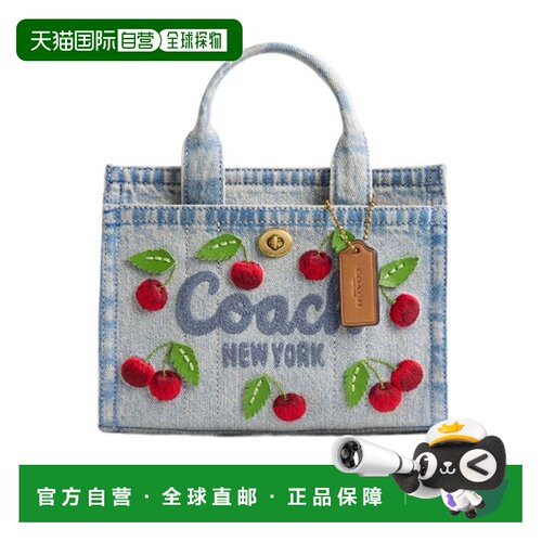 香港直邮COACH 女士手提包 CDY91B4EI SS2024 灰色 双提手手提包