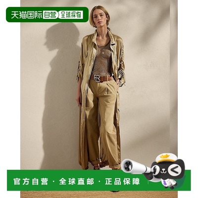 自营欧洲直邮RalphLauren拉夫劳伦 Amberly 真丝长外套长袖夹克