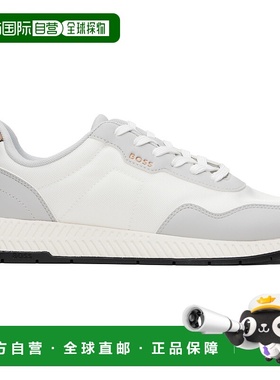 1h可退 香港直邮BOSS 波士 男士 白色 & 灰色 Textured Uppers 运