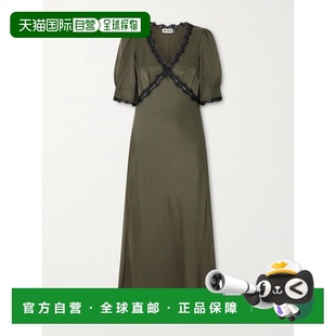 蕾丝边缎面中长连衣裙 1h可退 Annina 女士 0100203 香港直邮RIXO