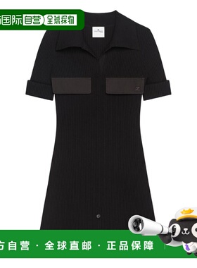 1h可退 香港直邮Courreges 女士 黑色连衣裙 126MRO800FI0001