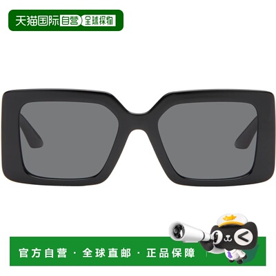 1h可退 香港直邮versace 范思哲 女士 黑色 Greca 太阳镜 0VE4505