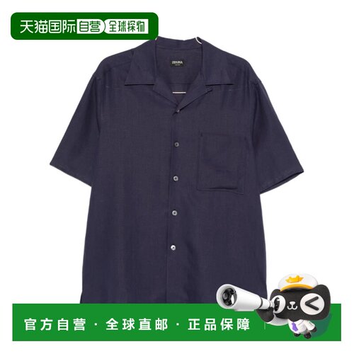 Zegna 短袖衬衫 UHX30A3SCP5亚麻杰尼亚男装 【付后1h可退】