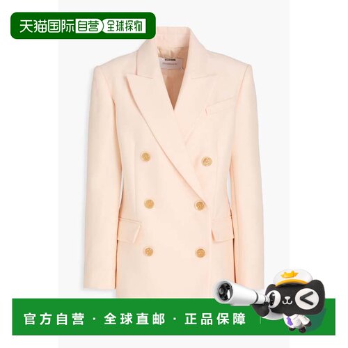 香港直邮ZIMMERMANN 女士 双排扣羊毛真丝混纺西装外套 9937JS241
