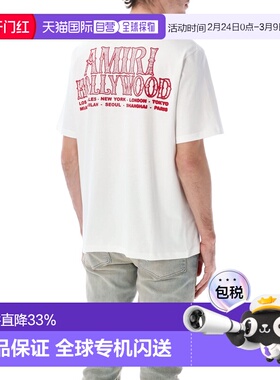 1h可退 香港直邮AMIRI 男士 好萊塢印花大號T卹 AMTOJR1035