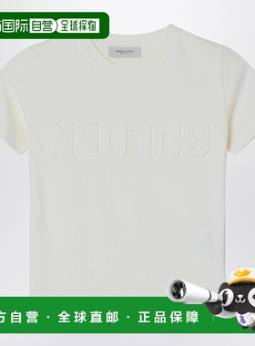 1h可退 香港直邮GOLDEN GOOSE 女童 白色带LogoT恤童装 GKP02441P