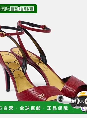 香港直邮Valentino 华伦天奴 女士 Ladycrush 85 皮质凉鞋高跟