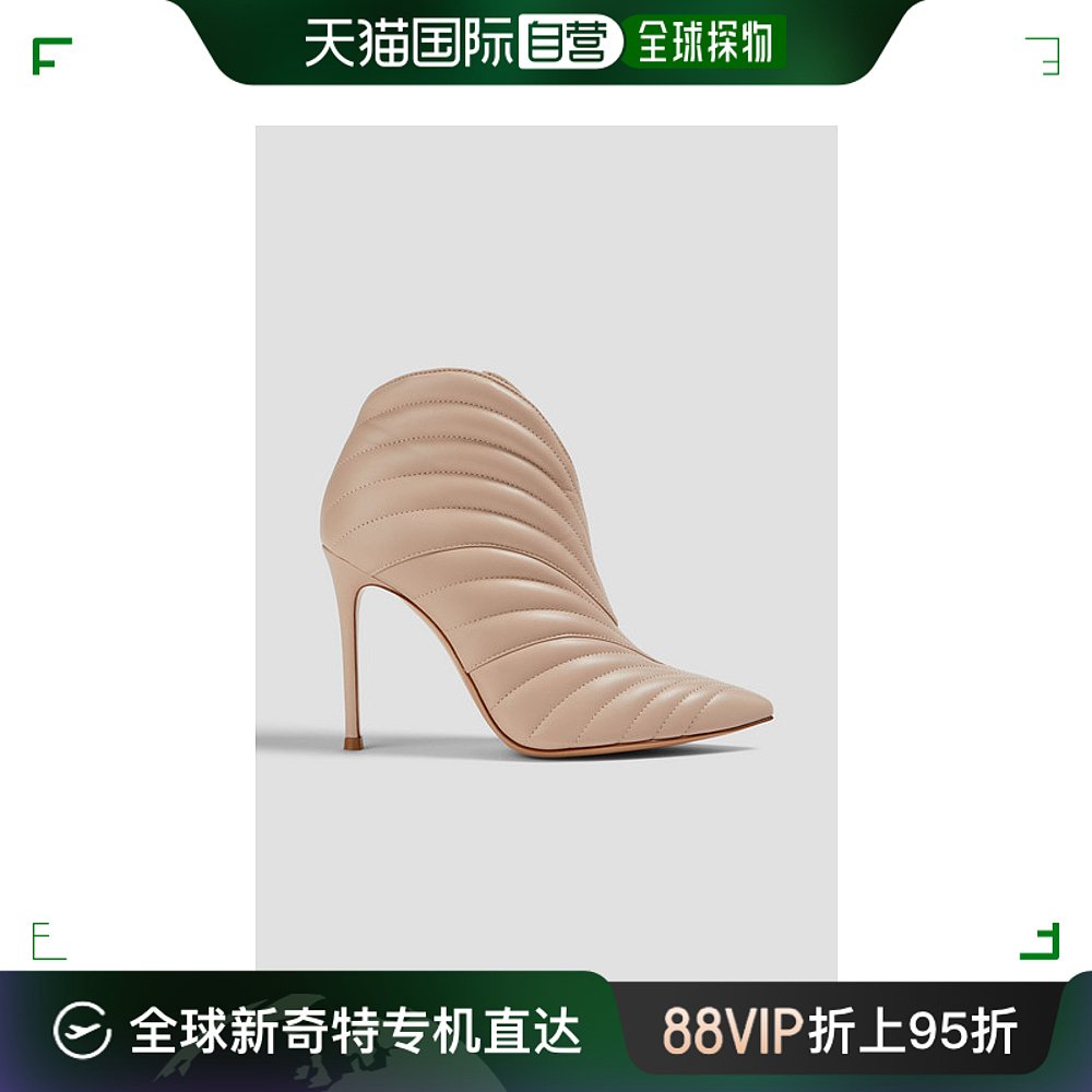 香港直邮Gianvito Rossi 吉安维托 罗西 女士 Eiko 绗缝皮质短靴 女鞋 时装靴 原图主图