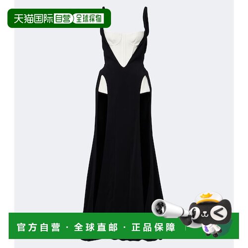 香港直邮Mugler 穆勒 女士 re/edit Jeu de Paume crêpe 礼服