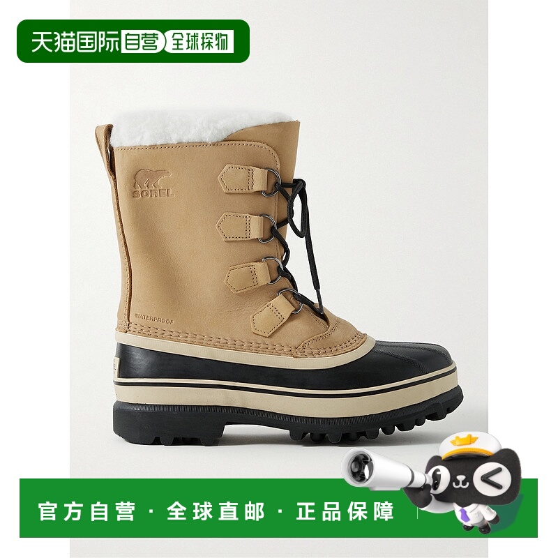 1h可退 香港直邮Sorel 冰熊 男士 Caribou™ 人造皮毛饰边牛巴革橡